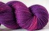 Le Coquelicot <br>extra fine fingering silky merino <br>1 skein purple left!
