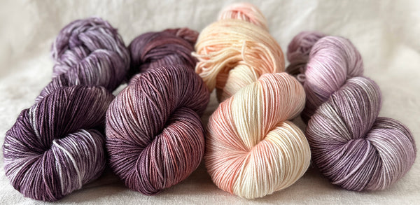 The First Clouds of Dawn <br>extra fine fingering merino <br>just a few skeins left!